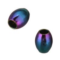 Stainless Steel Beads, Drum, plated, fashion jewelry & DIY, multi-colored Approx 2mm 