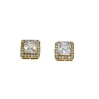 Cubic Zirconia Micro Pave Brass Beads, gold color plated, micro pave cubic zirconia 