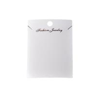 Paper Necklace Card, with PVC Plastic, printing, portable & durable white 