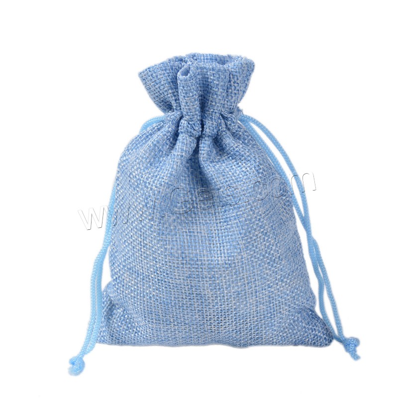 Linen Jewelry Pouches Bags, random style & portable & durable & different size for choice, mixed colors, Sold By PC