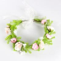 Bridal Hair Flowers, Cloth, with Rattan white, 190mm 