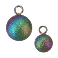 Stainless Steel Pendants, Round, fashion jewelry & DIY multi-colored Approx 1.5mm 