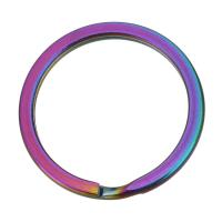 Llavero de acero inoxidable, Donut, Joyería & Bricolaje, multicolor, 30x2.5mm, agujero:aproximado 25mm, Vendido por UD