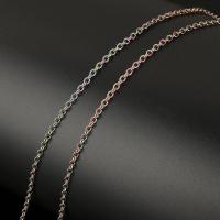 Нержавеющая сталь Овальном Сеть, нержавеющая сталь, ювелирные изделия моды & DIY & Овальный цепь, разноцветный 10м/Золотник, продается Золотник