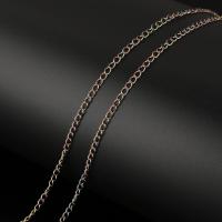 Chaîne ovale en acier inoxydable, bijoux de mode & DIY & chaîne de torsion ovale, multicolore Vendu par bobine