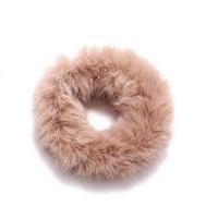 Hair Scrunchies, Plush, with Rubber Band, random style & durable & fashion jewelry & for woman, nickel, lead & cadmium free, 219mm 
