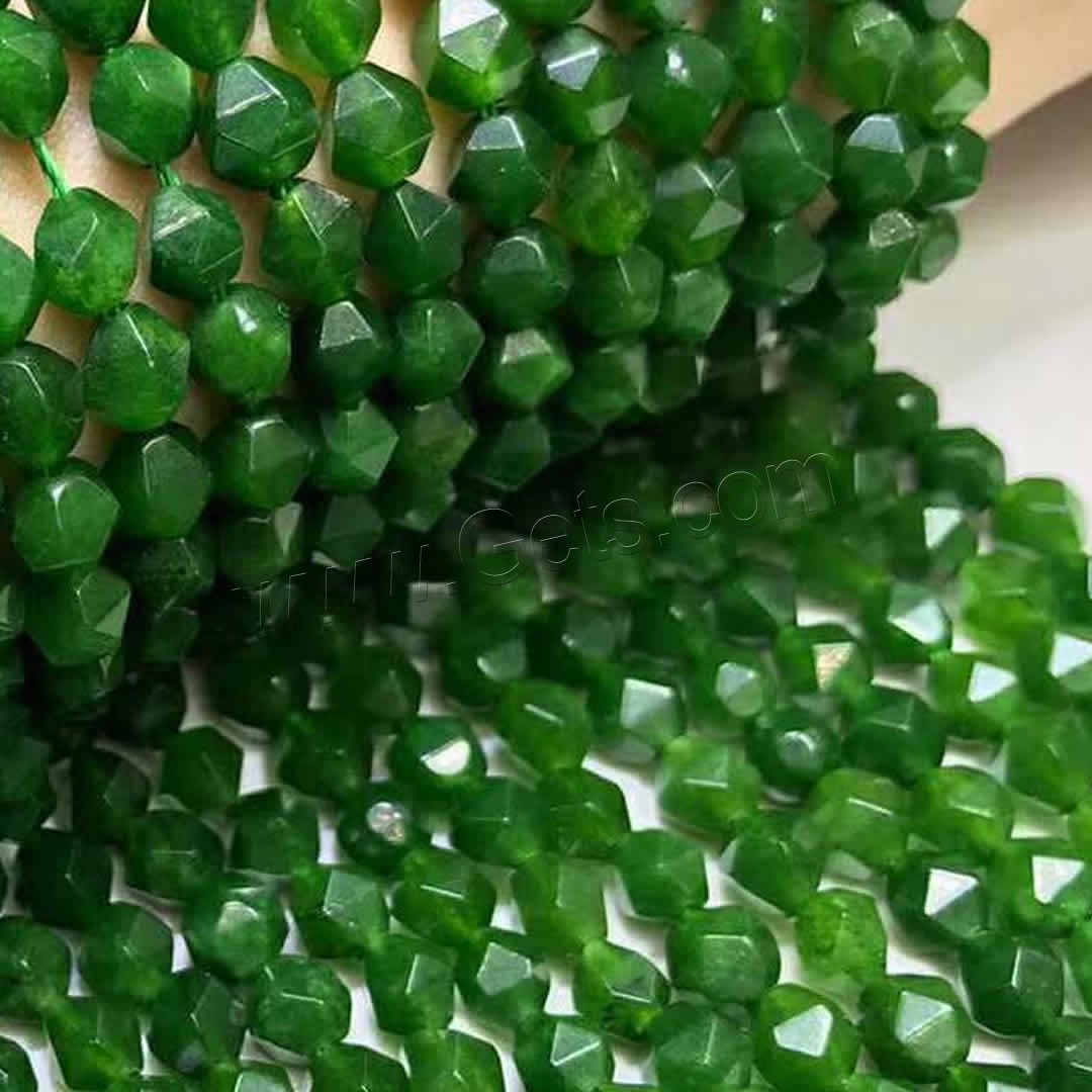 Jade de Taiwan , jade Taiwan, poli, bijoux de mode & DIY & normes différentes pour le choix & facettes, vert, Longueur:Environ 15 pouce, Vendu par brin