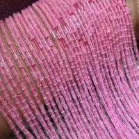 Бусы из природного розового кварца , розовый кварц, Столбик, полированный, ювелирные изделия моды & DIY, розовый длина:Приблизительно 15 дюймовый, Приблизительно 95ПК/Strand, продается Strand