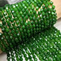 Jade Taiwan Bead, polished, fashion jewelry & DIY & faceted, green Approx 15 Inch 