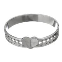 Stainless Steel Bangle, with Shell, fashion jewelry & for woman, original color, 15.5mm,11mm 
