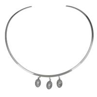 Stainless Steel Collar Necklace, fashion jewelry & for woman, original color 4mm 