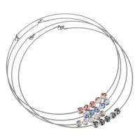 Stainless Steel Collar Necklace, with Porcelain, fashion jewelry & for woman, original color 1.5mm 