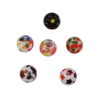 Resin Jewelry Beads, Round, random style & fashion jewelry, Random Color, 12mm Approx 2mm 