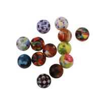 Resin Jewelry Beads, Round, random style & fashion jewelry, Random Color, 10mm Approx 2mm 