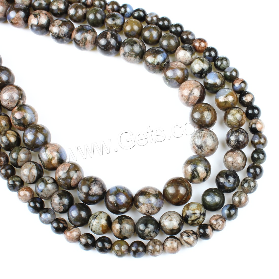 Gemstone Beads, Round, fashion jewelry & different size for choice, Hole:Approx 1mm, Length:Approx 14.9 Inch, Sold By Strand