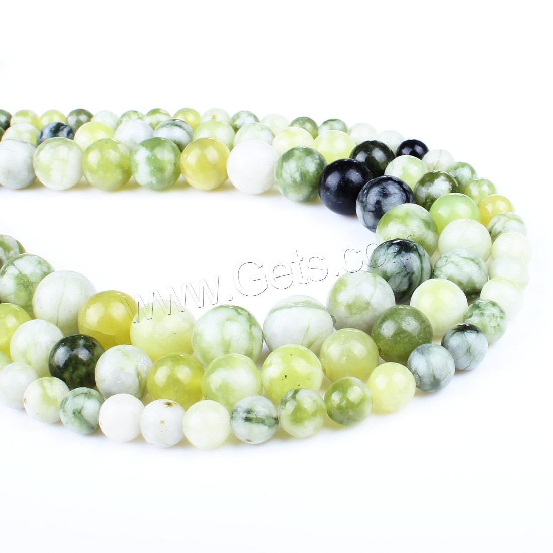 Hetian Jade Beads, Round, fashion jewelry & different size for choice, green, Hole:Approx 1mm, Length:Approx 14.9 Inch, Sold By Strand