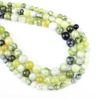 Hetian Jade Beads, Round, fashion jewelry green Approx 1mm Approx 14.9 Inch 