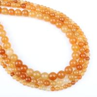 Jade Yellow Bead, Round, fashion jewelry yellow Approx 1mm Approx 14.9 Inch 