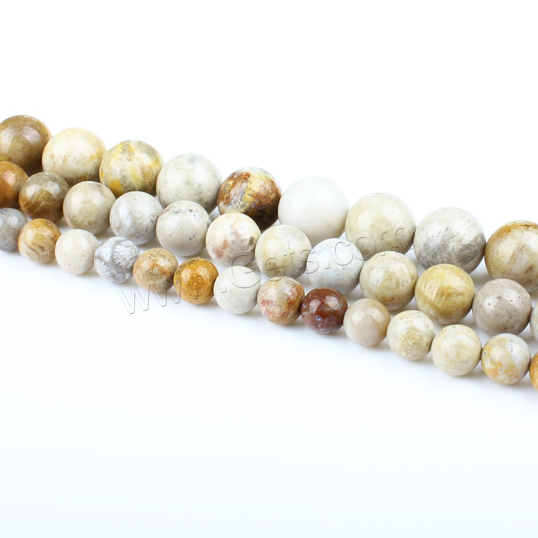 Pierre de chrysanthème nature, Rond, bijoux de mode & normes différentes pour le choix, Trou:Environ 1mm, Longueur:Environ 14.9 pouce, Vendu par brin
