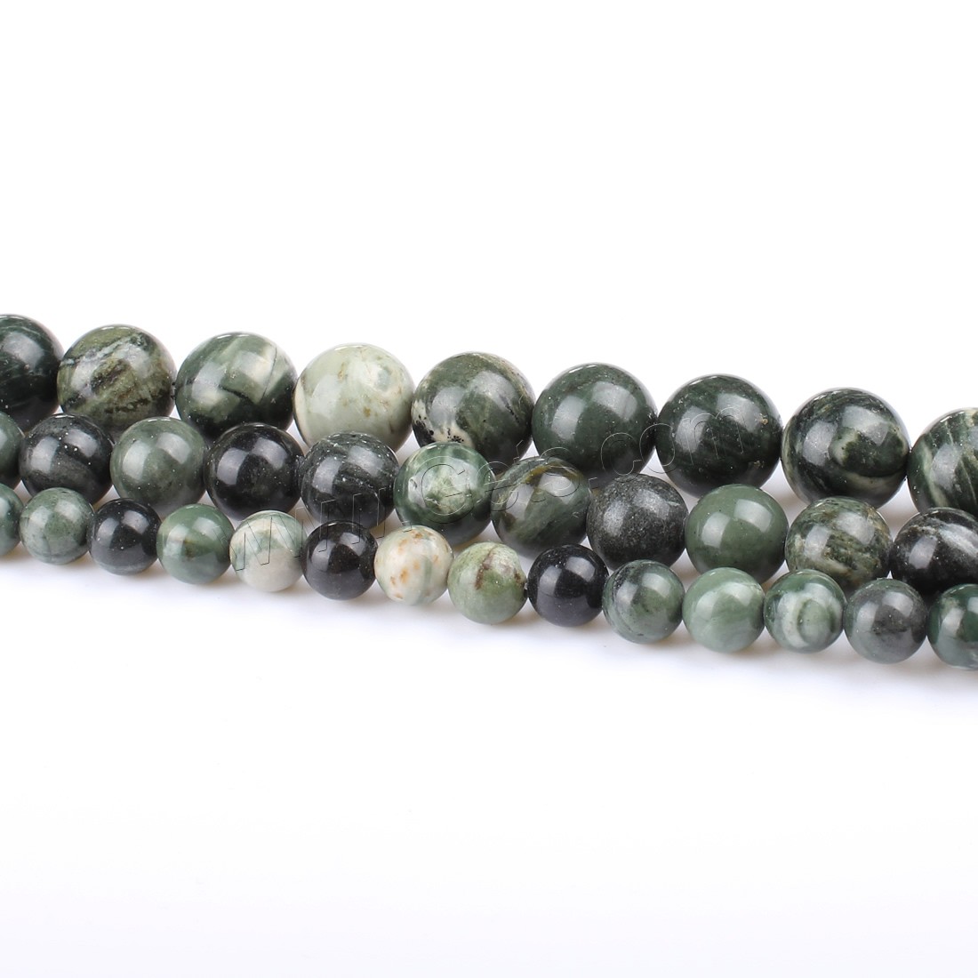 Green Grass Stone Beads, Round, fashion jewelry & different size for choice, green, Hole:Approx 1mm, Length:Approx 14.9 Inch, Sold By Strand