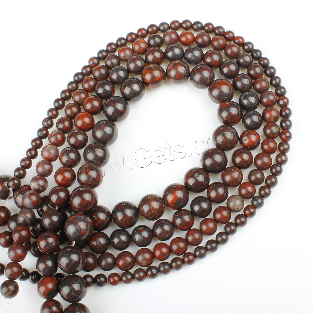 Red Jasper Bead, Round, different size for choice, Hole:Approx 1mm, Length:Approx 14.9 Inch, Sold By Strand