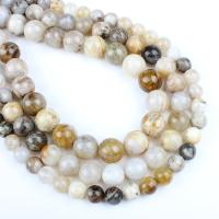 Natural Bamboo Agate Beads, Round Approx 1mm Approx 14.9 Inch 