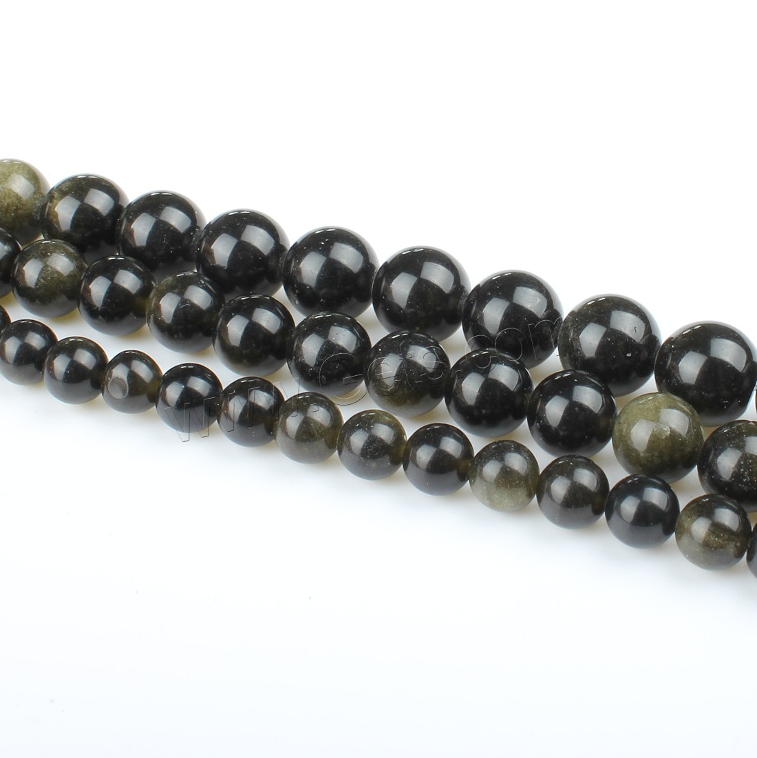 Gold Obsidian Beads, Round, different size for choice, golden, Hole:Approx 1mm, Length:Approx 14.9 Inch, Sold By Strand