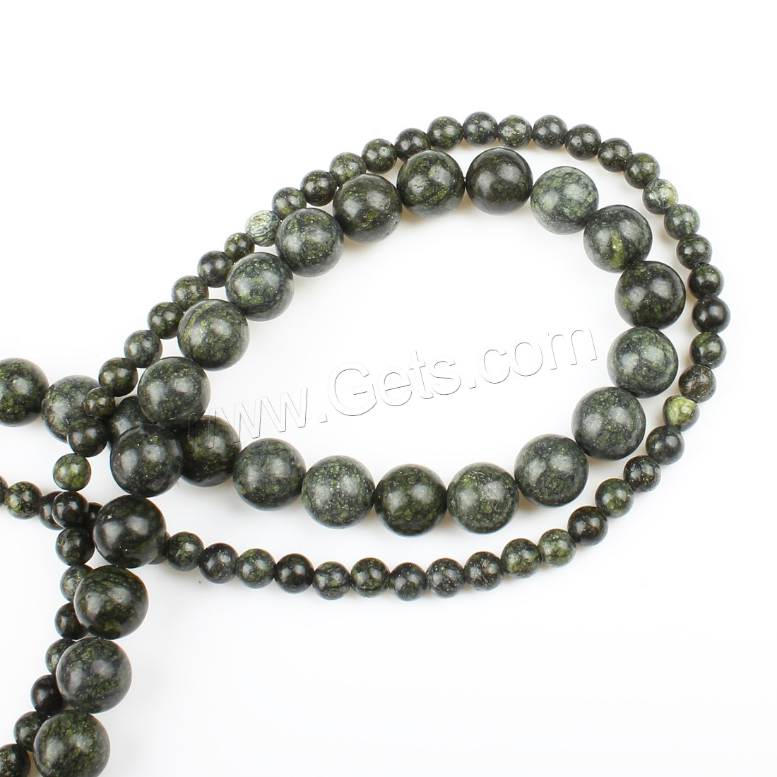 Russian Serpentine Beads, Round, different size for choice, green, Hole:Approx 1mm, Length:Approx 14.9 Inch, Sold By Strand
