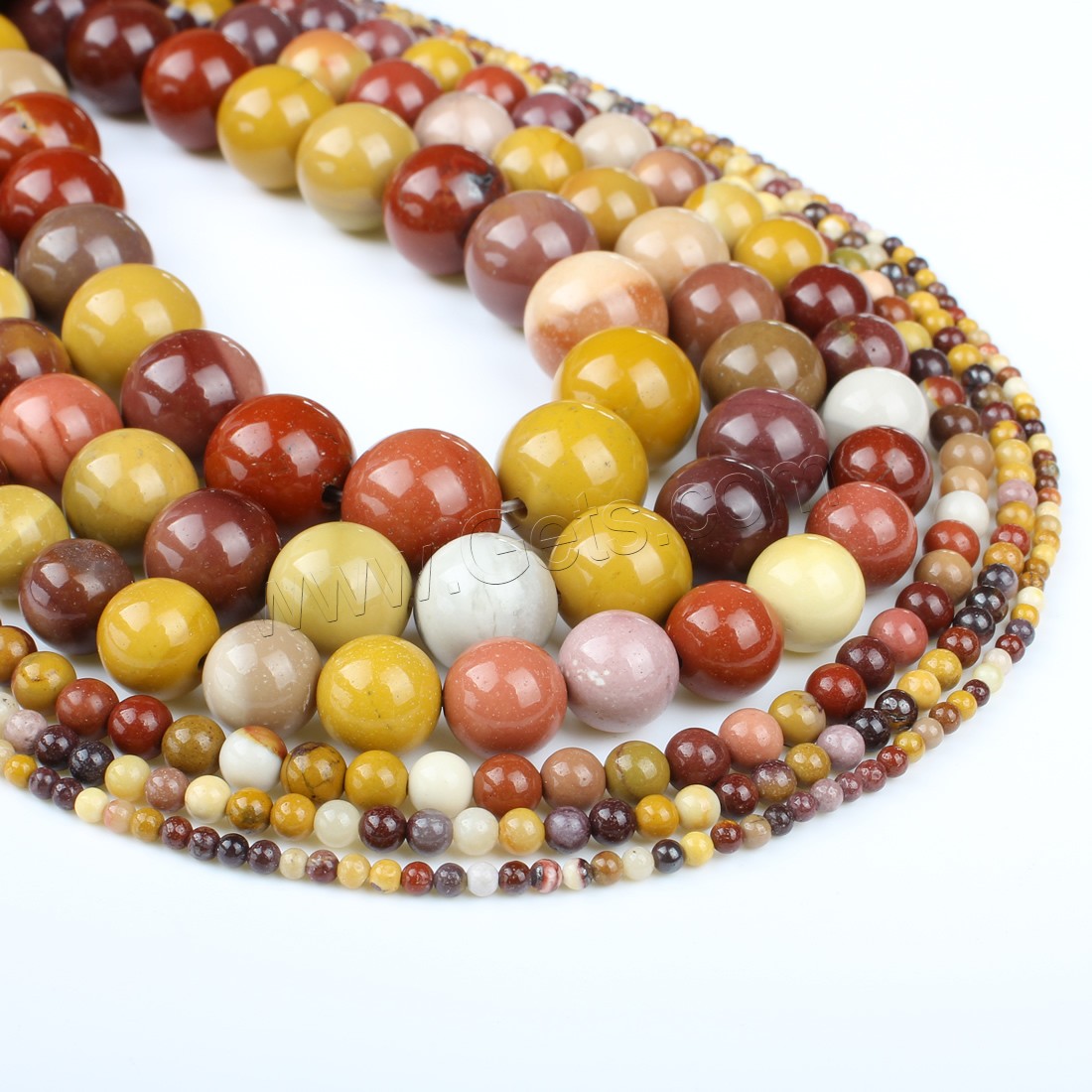 Yolk Stone Bead, Round, different size for choice, Hole:Approx 1mm, Length:Approx 14.9 Inch, Sold By Strand