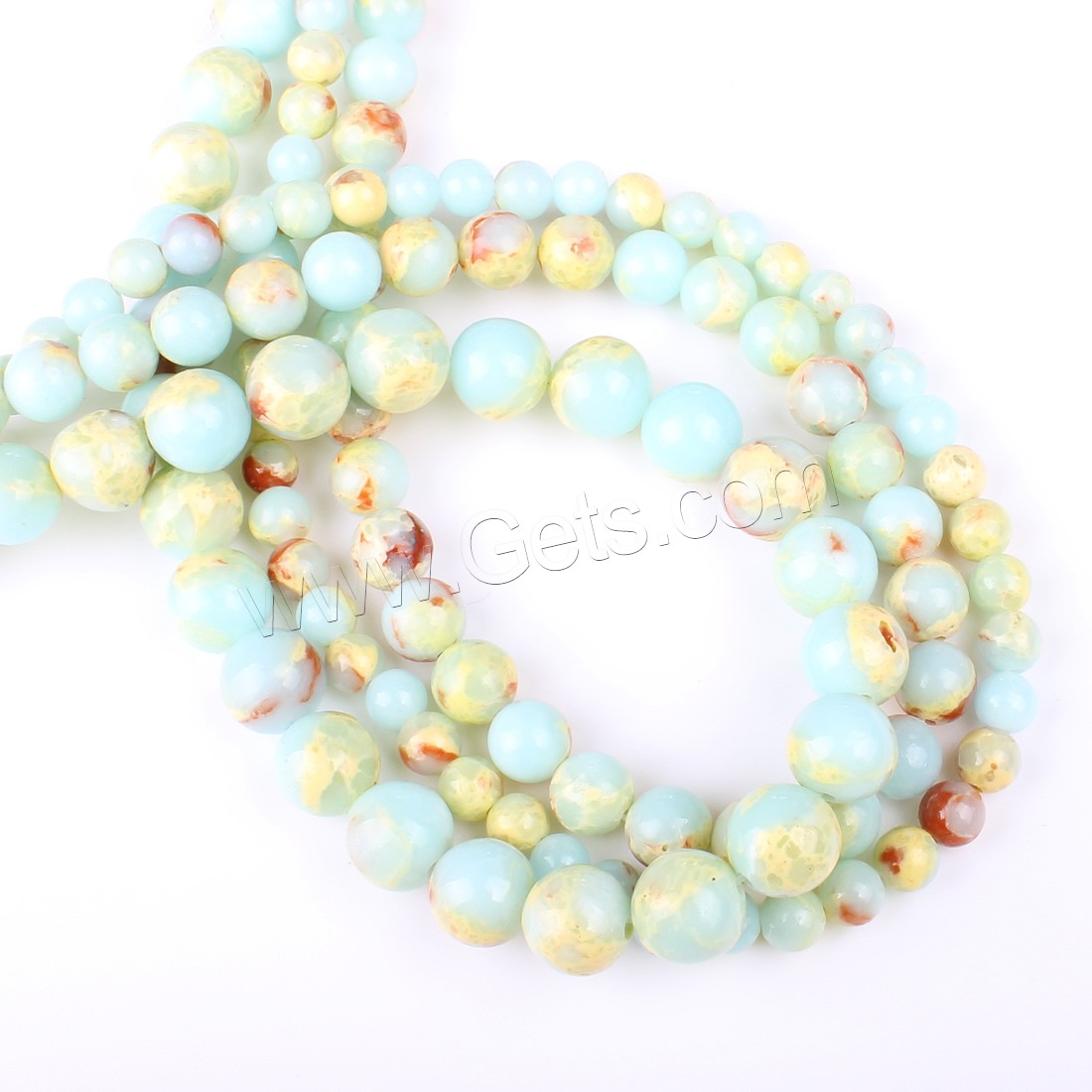 Koreite Beads, Round, synthetic, different size for choice, cyan, Hole:Approx 1mm, Length:Approx 14.9 Inch, Sold By Strand
