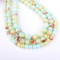 Koreite Beads, Round, synthetic cyan Approx 1mm Approx 14.9 Inch 