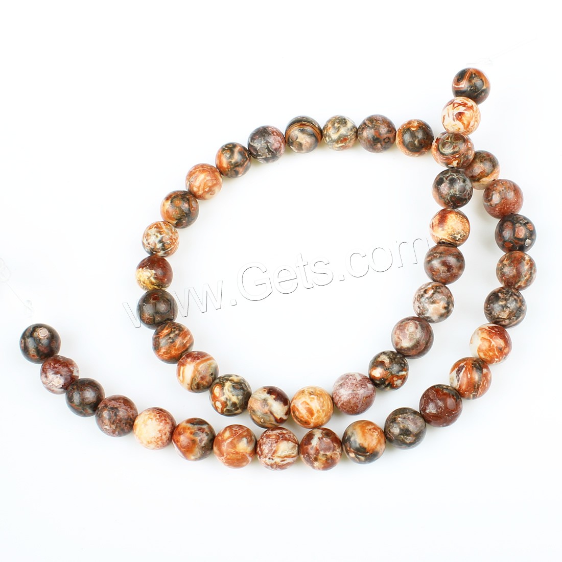 Leopard Skin Stone Bead, Round, different size for choice, red, Hole:Approx 1mm, Length:Approx 14.9 Inch, Sold By Strand