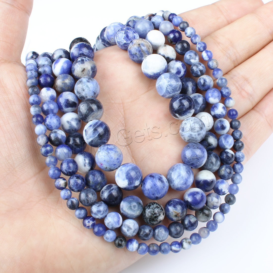 Sodalite Beads, Round, different size for choice, blue, Hole:Approx 1mm, Length:Approx 14.9 Inch, Sold By Strand