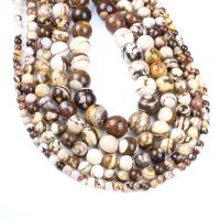 Zebra Jasper Beads, Round Approx 1mm Approx 14.9 Inch 