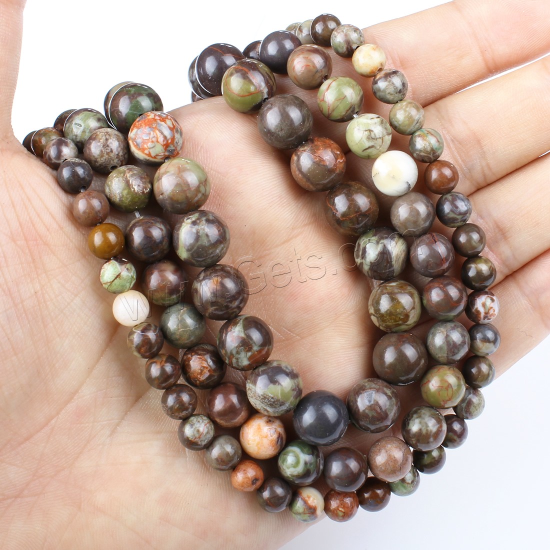 Leopard Skin Stone Bead, Round, different size for choice, Hole:Approx 1mm, Length:Approx 14.9 Inch, Sold By Strand