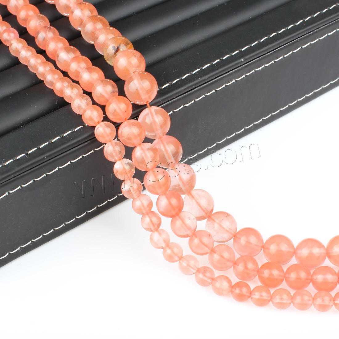 Cherry Quartz Bead, Round, different size for choice, light red, Hole:Approx 1mm, Length:Approx 14.9 Inch, Sold By Strand