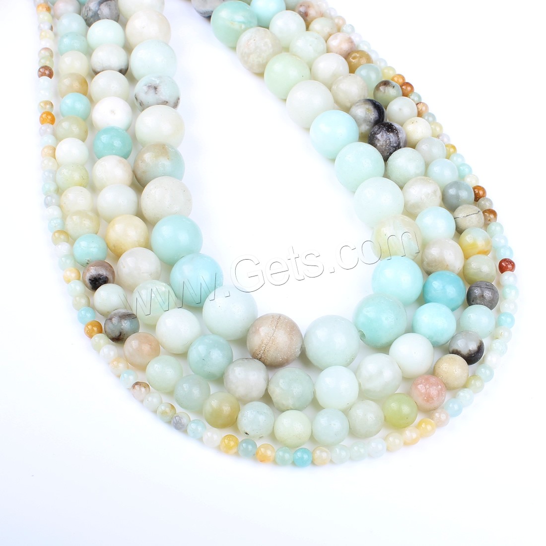​Amazonite​ Beads, Round, different size for choice, skyblue, Hole:Approx 1mm, Length:Approx 14.9 Inch, Sold By Strand