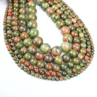 Unakite Beads, Round green Approx 1mm Approx 14.9 Inch 