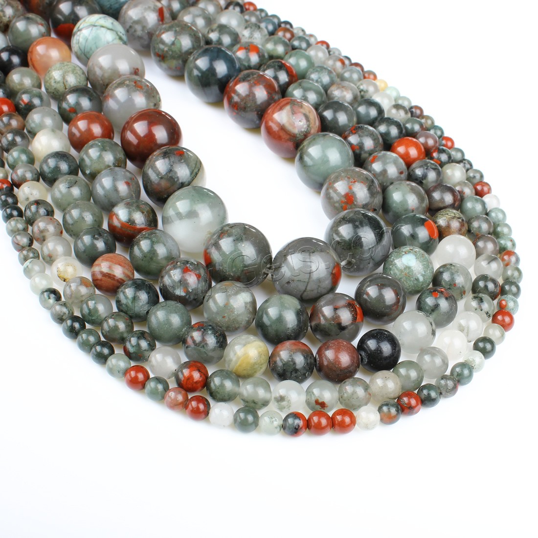 Austria Bloodstone Beads, Round, different size for choice, Hole:Approx 1mm, Length:Approx 14.9 Inch, Sold By Strand