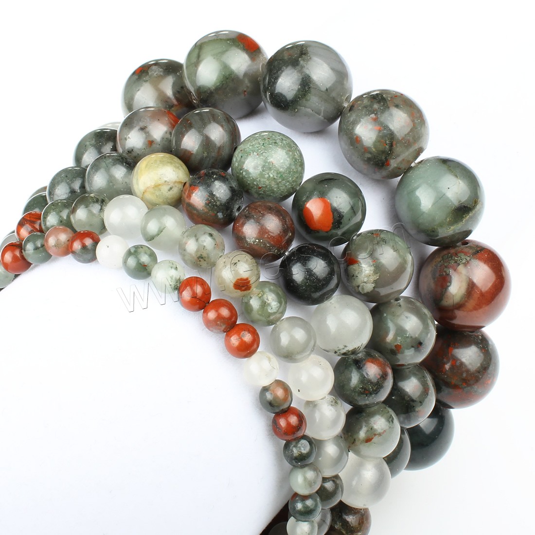 Austria Bloodstone Beads, Round, different size for choice, Hole:Approx 1mm, Length:Approx 14.9 Inch, Sold By Strand