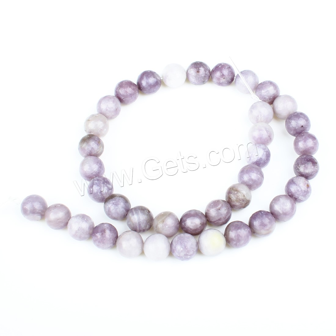 Flieder Perlen Perle, rund, verschiedene Größen vorhanden, violett, Bohrung:ca. 1mm, Länge:ca. 14.9 ZollInch, verkauft von Strang