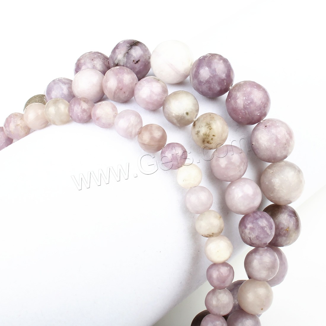 Perles lilas goutte, Rond, normes différentes pour le choix, violet, Trou:Environ 1mm, Longueur:Environ 14.9 pouce, Vendu par brin