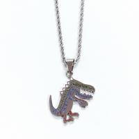 Zinc Alloy Sweater Chain Necklace, Titanium Steel, Dinosaur, plated, French Rope Chain & Unisex Approx 23.6 Inch 