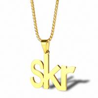 Zinc Alloy Sweater Chain Necklace, Stainless Steel, Alphabet Letter, plated, Unisex & box chain Approx 23.6 Inch 