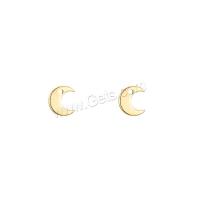 Brass Jewelry Pendants, Moon, gold color plated, DIY, metallic color plated, 10mm 