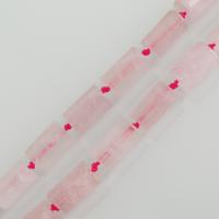 Natural Rose Quartz Beads, Column, fashion jewelry & DIY pink Approx 1mm Approx 17 Inch 