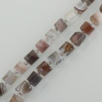 Natürliche Botswana Achat Perlen, Zylinder, Modeschmuck & DIY, gemischte Farben, 8x10mm, Bohrung:ca. 1mm, Länge:ca. 16 ZollInch, ca. 44PCs/Strang, verkauft von Strang