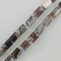 Botswana Achat Perle, Zylinder, gemischte Farben, 10x14mm, Bohrung:ca. 1.5mm, Länge:ca. 16 ZollInch, ca. 25PCs/Strang, verkauft von Strang