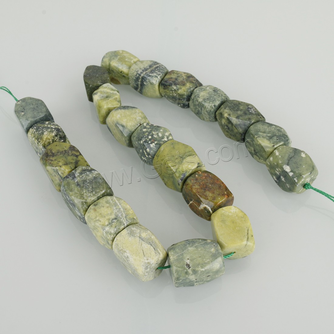 Aqua Terra Jasper Beads, Polygon, different size for choice, green, Hole:Approx 1.5mm, Length:Approx 15 Inch, Sold By Strand