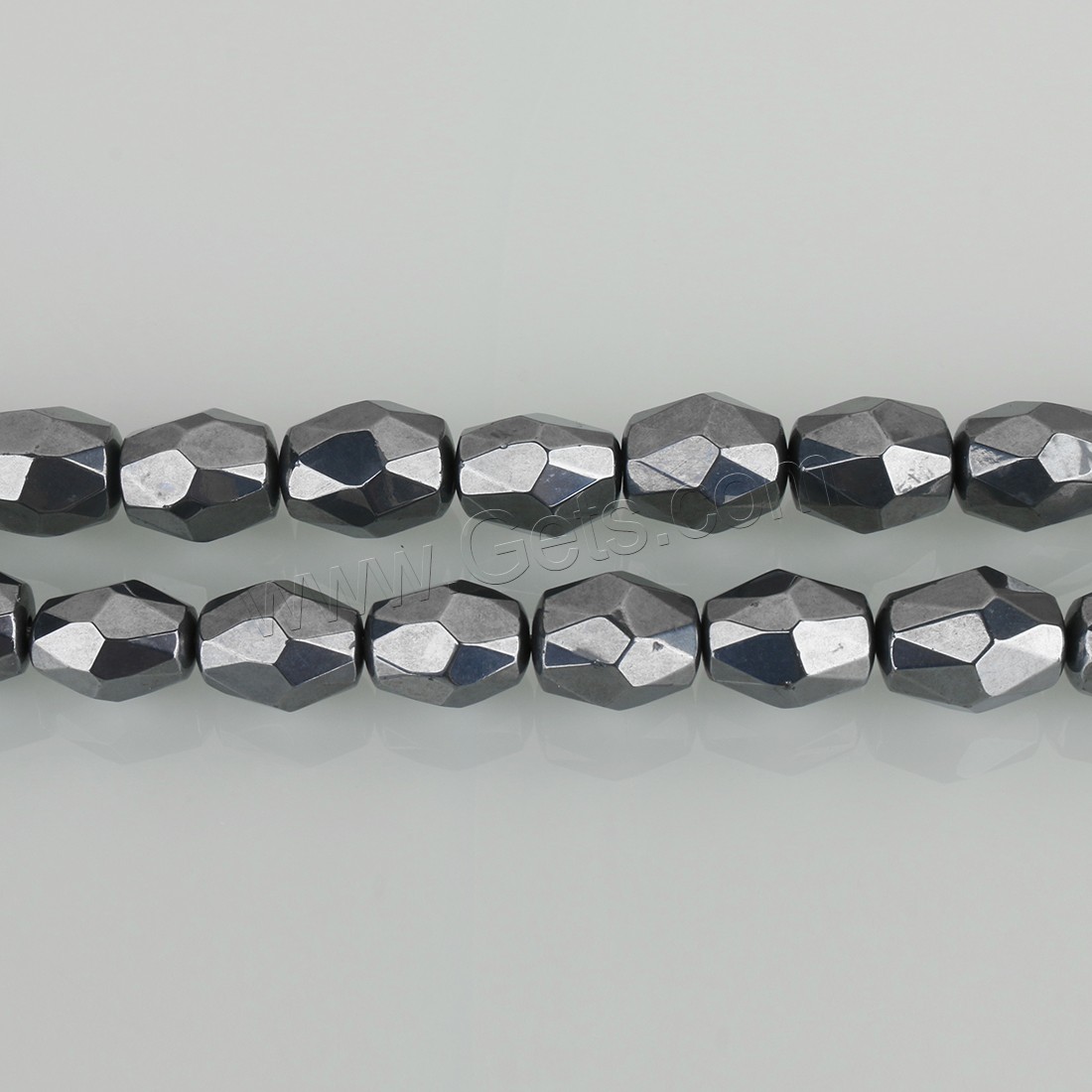 Titan+Magnet Perle, verschiedene Größen vorhanden, Silberfarbe, Bohrung:ca. 1.5mm, Länge:ca. 15.5 ZollInch, verkauft von Strang